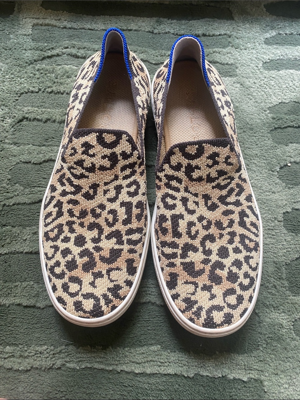 Rothy's Leopard Print Slip-On Mules in Tan and Brown